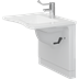 Solution with MATRIX basin unit, manually height adjustable, and MATRIX MEDIUM wash basin