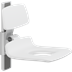 PLUS shower seat 450 with aperture, manually height adjustable