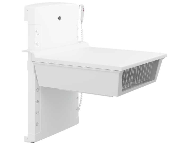 Changing table, 800 x 900 mm, electrically height adjustable