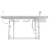 Wickeltisch, 800 x 1800 mm, elektrisch höhenverstellbar, mit sanitären Artikeln und Armatur mit Ausziehbrause