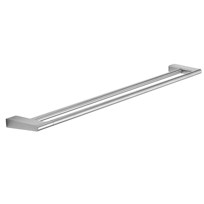 Pressalit Style Towel rail bar, double, 810 mm, brushed steel