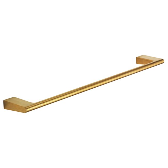 Pressalit Style Towel rail bar, single, 610 mm, brushed brass