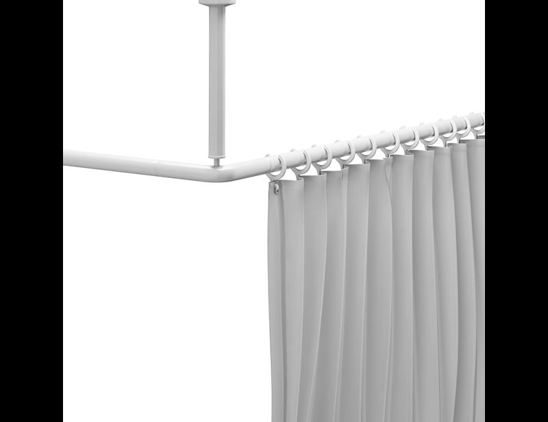 Shower curtain rail, 1200 x 1200 mm
