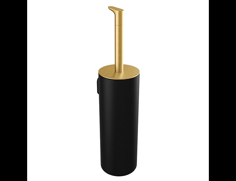 Pressalit Style Toilet brush, brushed brass/black
