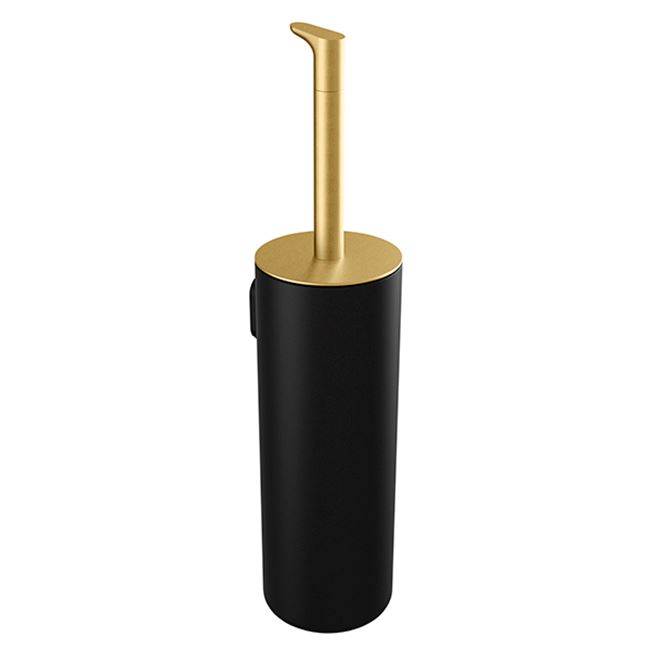 Pressalit Style Toilet brush, brushed brass/black