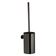 Pressalit Choice Toilet brush for wall, black chrome