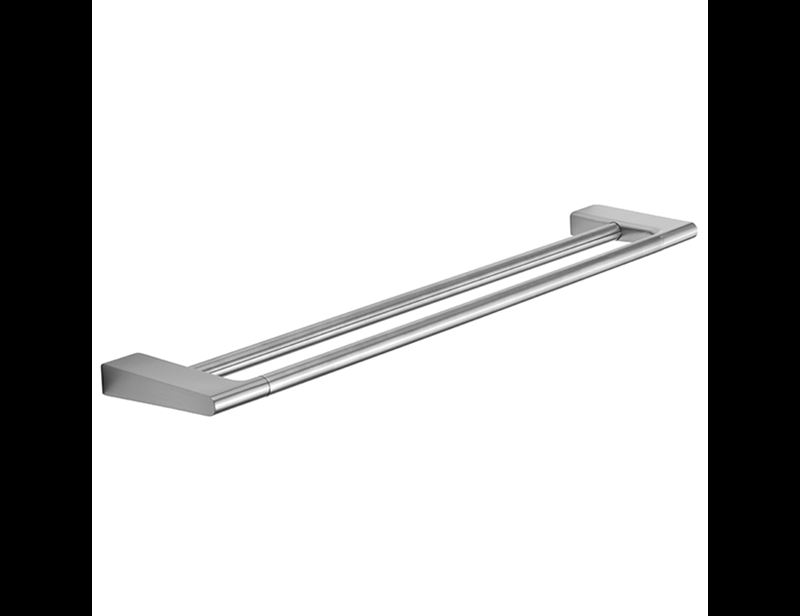 Pressalit Style Towel rail bar, double, 610 mm, brushed steel