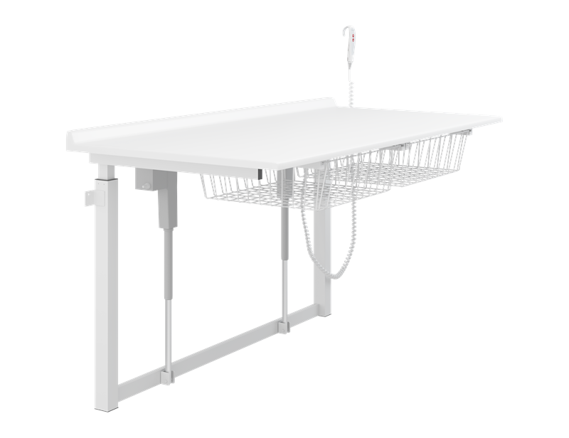 Table à langer, 800 x 1800 mm, réglable en hauteur électriquement