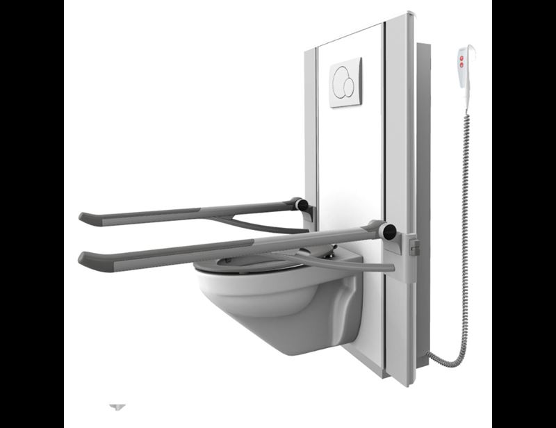 Løsning med SELECT TL2 elektrisk toiletløfter, PLUS toiletstøtter, toilet og Dania toiletsæde