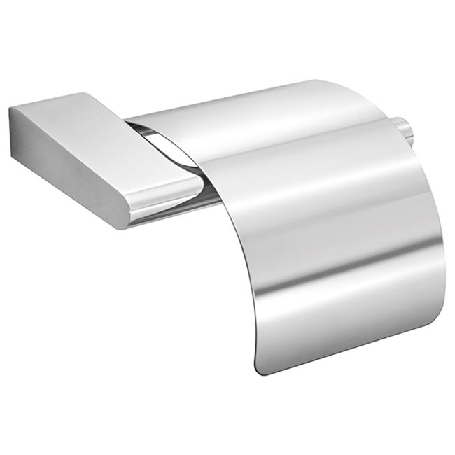 Pressalit Style Porte-papier toilette avec couvercle, chrome