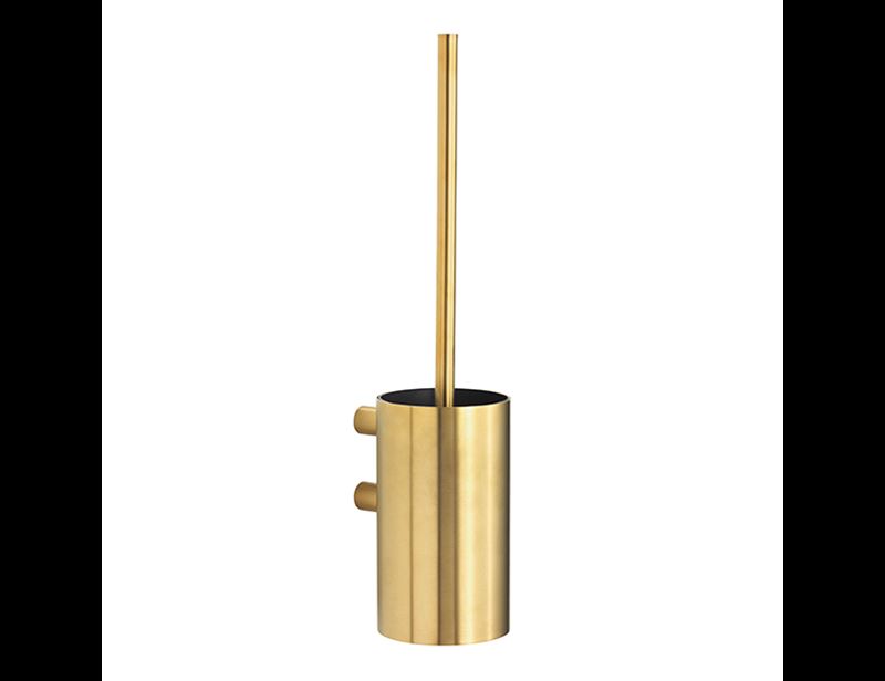 Pressalit Choice Toilet brush for wall, brushed brass