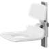 PLUS shower seat 450 with aperture, manually height adjustable