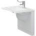 Solution with MATRIX basin unit, electrically height adjustable, and MATRIX MEDIUM wash basin