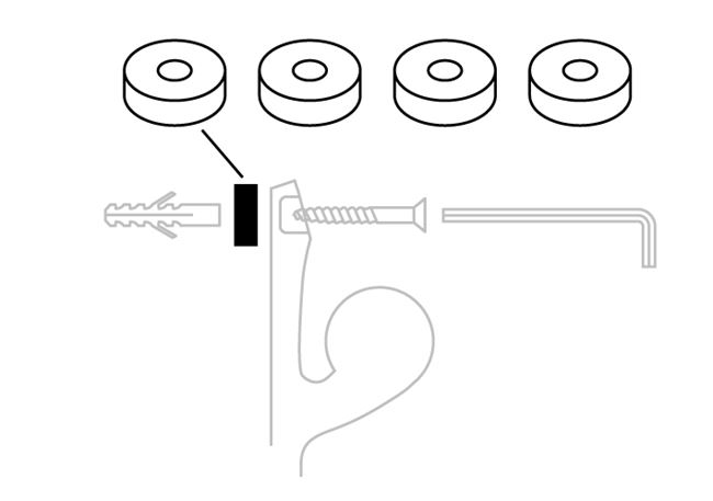 Wall track sealing rings