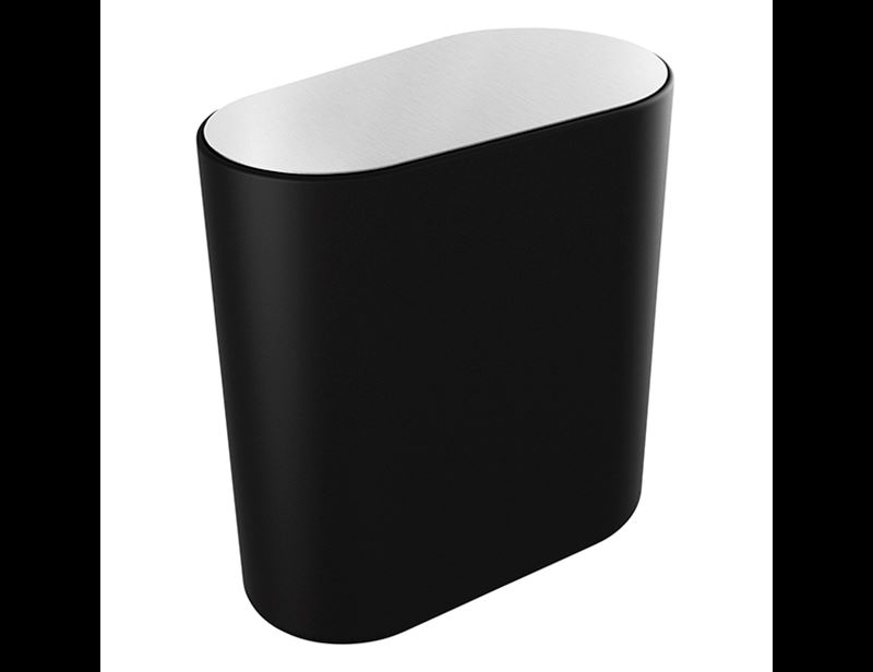 Pressalit Style Toilet emmer, geborsteld staal/zwart
