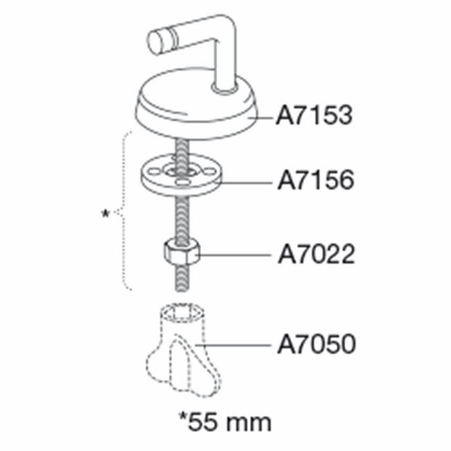 Universal hinge, set of 2 pcs.