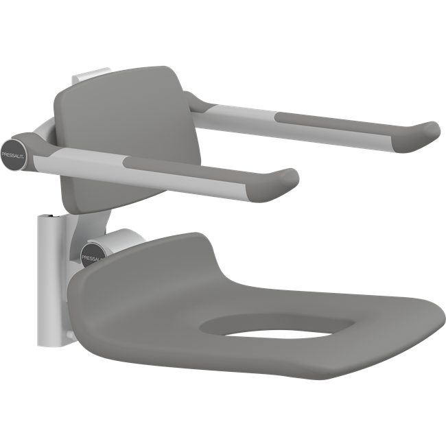 PLUS replacement shower seat 450 with aperture, manually height adjustable