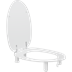 Toilet seat Dania with cover, 4" raised