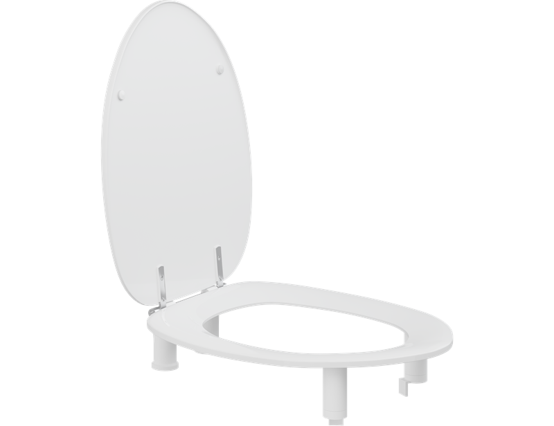 Toilet seat Dania with cover, 100 mm raised