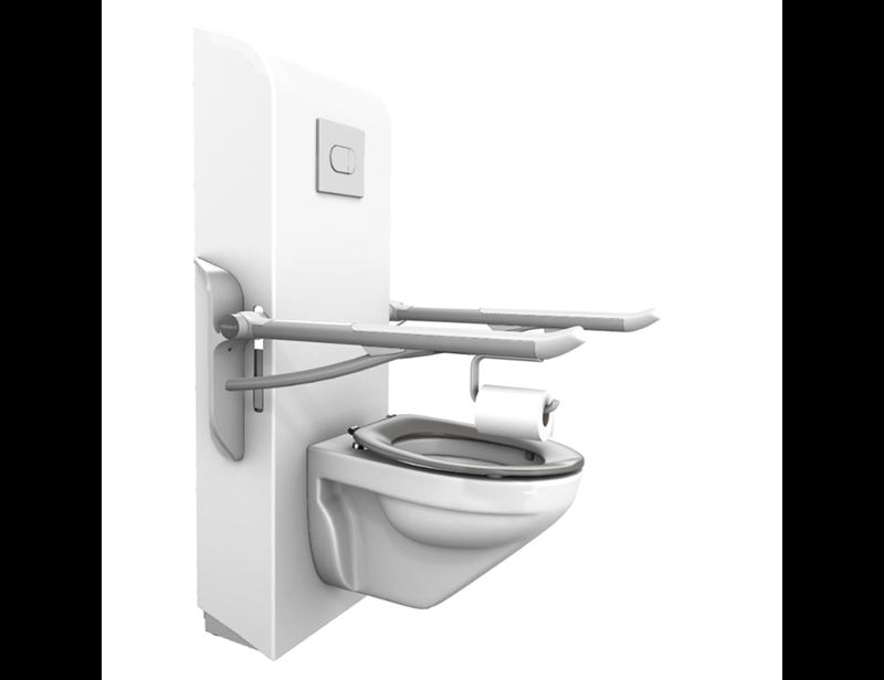 Solution avec SELECT TL3 electrique ensembles WC, PLUS barre de relèvement, cuvette WC et abattant Dania