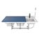 Solution avec table à langer, 800 x 1400 mm, réglable en hauteur électriquement, avec lavabo et matelas