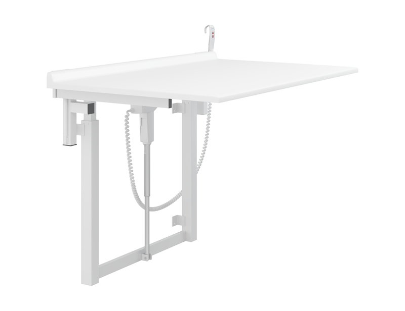 Changing table, 800 x 900 mm, electrically height adjustable, foldable