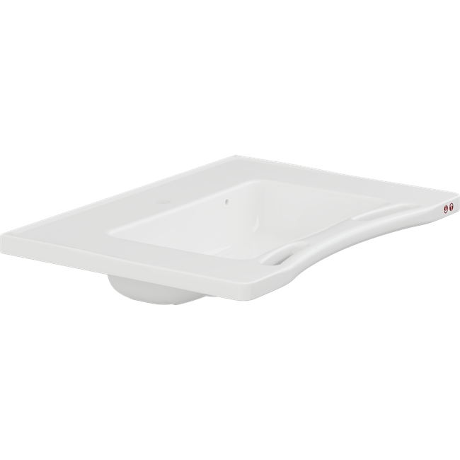MATRIX MEDIUM plan vasque avec trop-plein, pour support de lavabo électrique