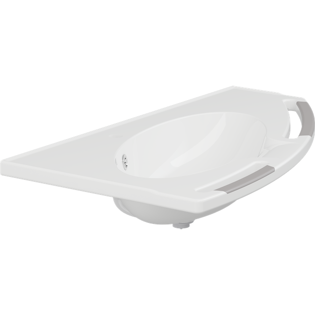 MATRIX ANGLE DEEP wash basin with overflow, right-facing