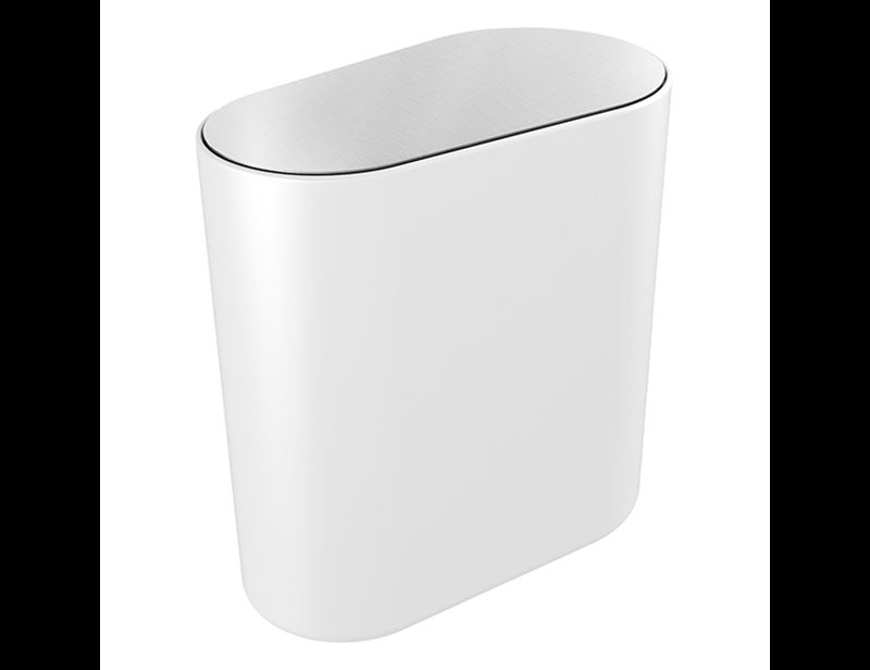 Pressalit Style Toilet bin, brushed steel/white