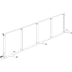 Safety rail 1400 mm, foldable