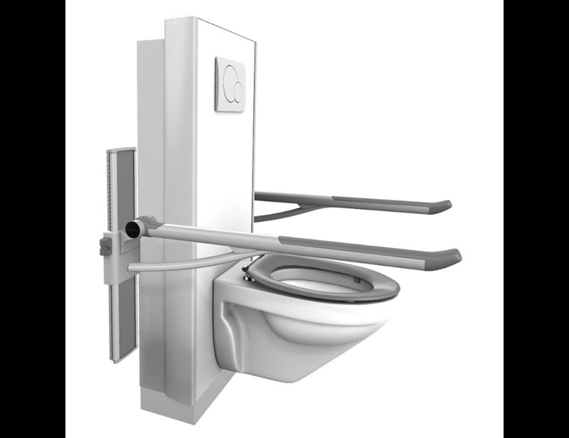 Solution with SELECT TL1 toilet lifter, PLUS support arms, toilet and toilet seat Dania.