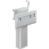 PLUS support de lavabo avec télécommande filaire, réglable en hauteur électriquement og réglable latéralement manuellement