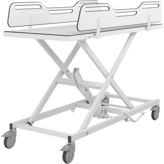 MCT 5 change trolley, manually height adjustable