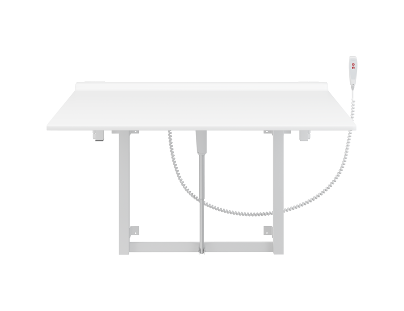 Table à langer, 800 x 900 mm, réglable en hauteur électriquement, rabattable