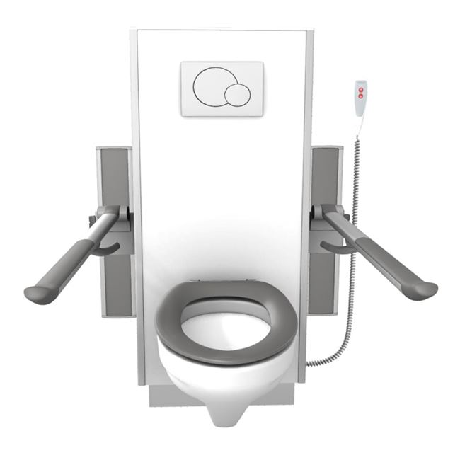 Solution avec SELECT TL1 electrique ensembles WC, PLUS barre de relèvement, cuvette WC et abattant Dania