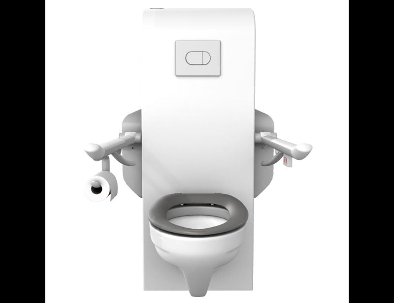 Løsning med SELECT TL3 elektrisk toiletløfter, PLUS toiletstøtter, toilet og Dania toiletsæde