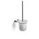 Pressalit Choice Toilet brush for wall with glass bowl, polished steel