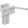 PLUS support de lavabo avec levier de commande, réglable en hauteur à verin à gaz et réglable latéralement manuellement