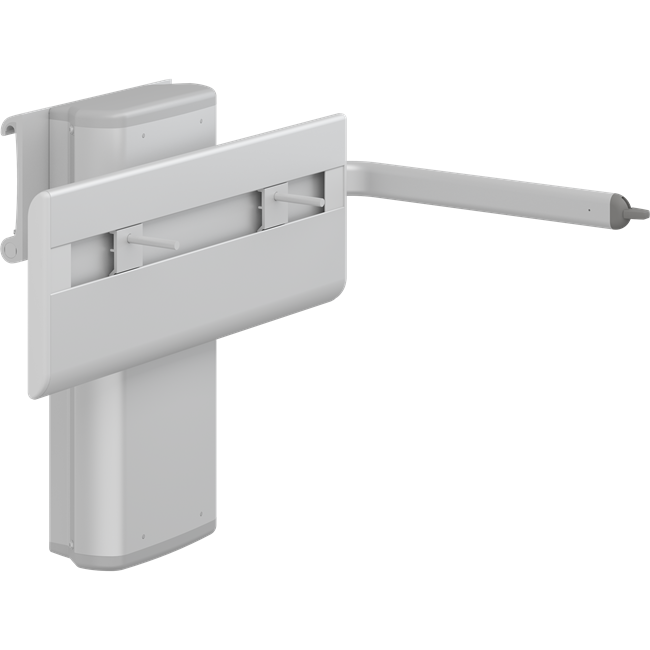 PLUS sink bracket with lever control, height adjustable with pneumatic cylinder and manually horizontally adjustable 