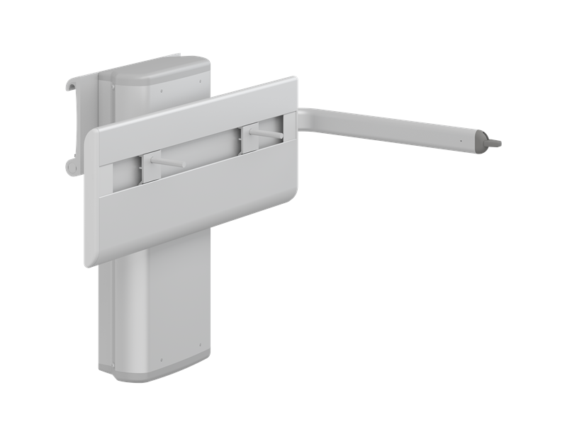 PLUS sink bracket with lever control, height adjustable with pneumatic cylinder and manually horizontally adjustable 