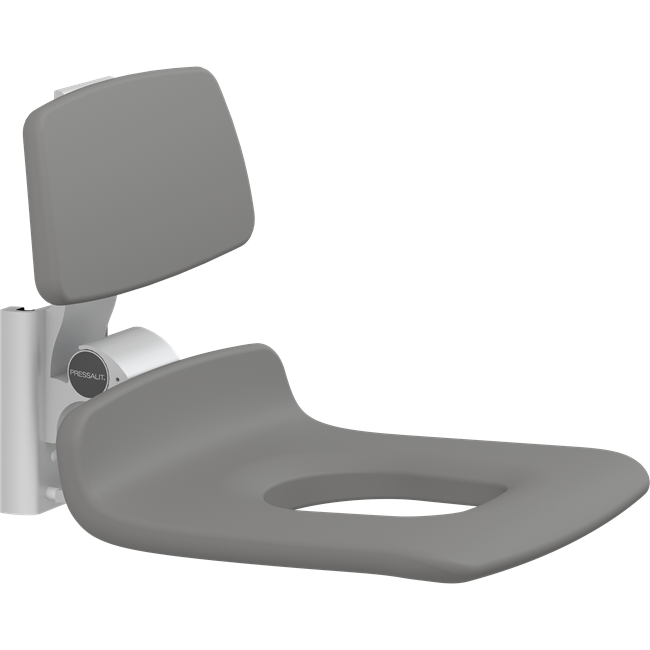 PLUS replacement shower seat 450 with aperture, manually height adjustable