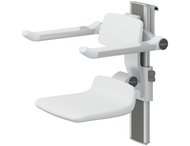 PLUS shower seat 310, manually height and manually sideways adjustable