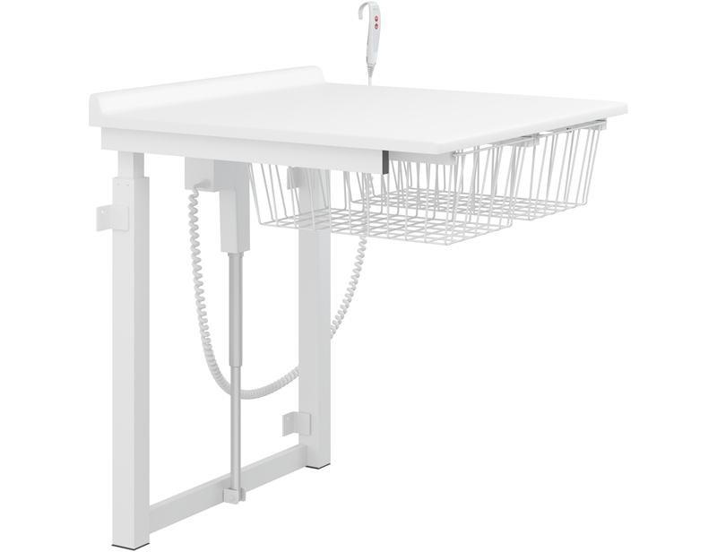 Table à langer, 800 x 900 mm, réglable en hauteur électriquement