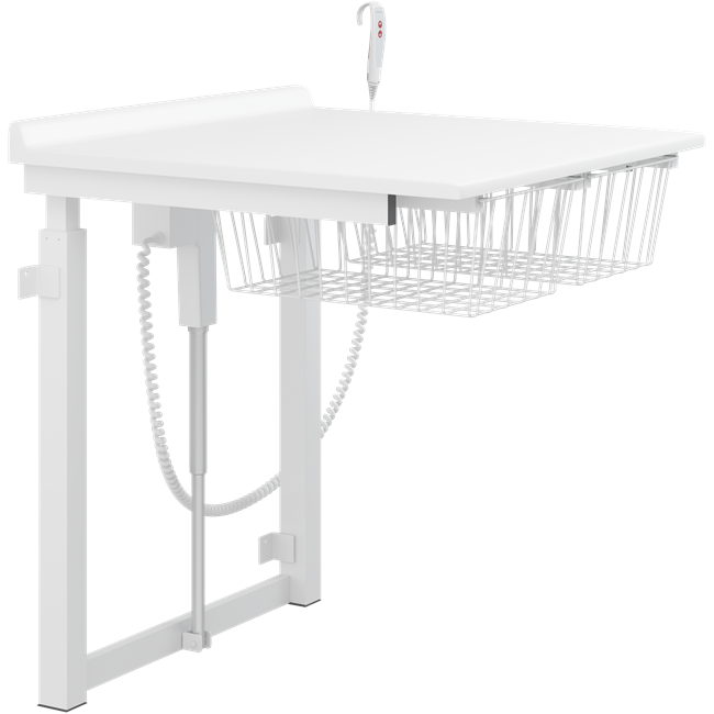 Table à langer, 800 x 900 mm, réglable en hauteur électriquement