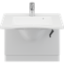 Solution with MATRIX basin unit, manually height adjustable, and MATRIX MEDIUM wash basin