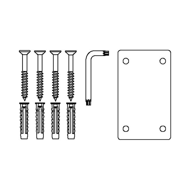 Mounting kit V8604 (4 pcs), for brick wall