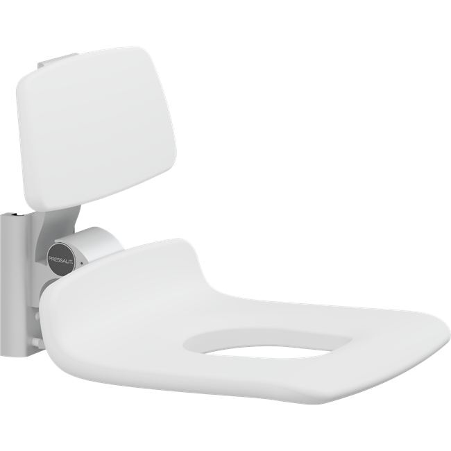 PLUS replacement shower seat 450 with aperture, manually height adjustable