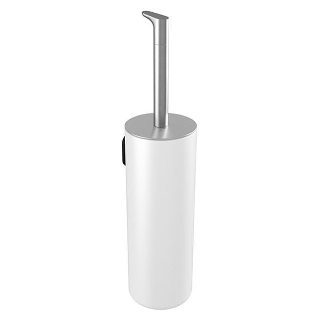 Pressalit Style Toiletborstelgarnituur, geborsteld staal/wit