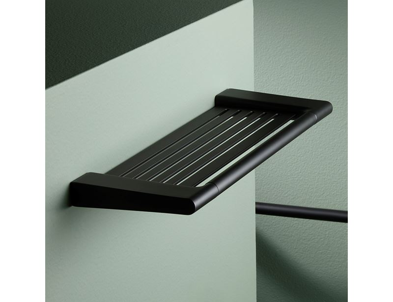 Pressalit Style Shelf, brushed steel