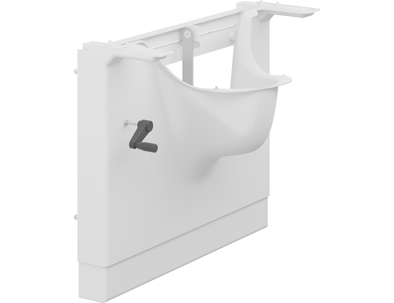 MATRIX manual basin unit, left-facing, height adjustable